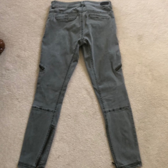 Blank NYC Womens 25 Zip Pocket Skinny Leg Zip Ankle High Rise Utility Moto Jeans - Picture 3 of 6